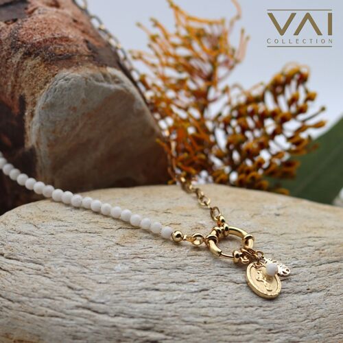 Gemstone necklace “Sacred Spirit”, Natural Gemstone, Handmade Jewelry, Jade and Lava.