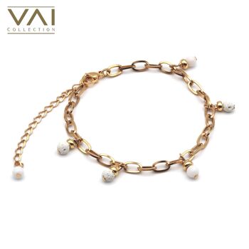 Bracelet de pierres précieuses « Voie lactée », bijoux en pierres précieuses naturelles faites à la main, jade et lave. 2