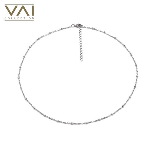 Necklace “Satellite”, Handmade Jewelry, High Quality Tarnish-free Hypoallergenic Stainless Steel.