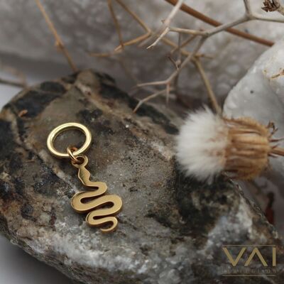 Charm “Snake”, Handmade Jewellery, High Quality Tarnish-free Hypoallergenic Stainless Steel.