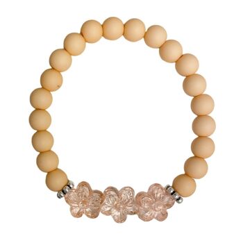 filles bracelet fleurs rose | bijoux pour enfants 1