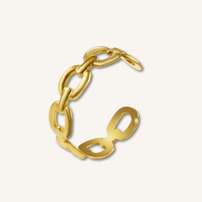 Open ring 18K gold plated