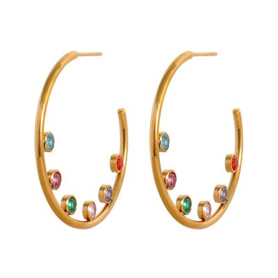 Michelle Hoops (Colorful) Stainless Steel