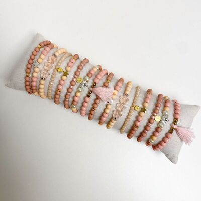 braccialetti per bambini standard per ragazze rosa | esposizione di gioielli per bambini