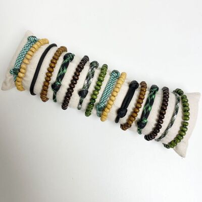 pulseras infantiles estándar unisex verdes | exhibición de joyería para niños