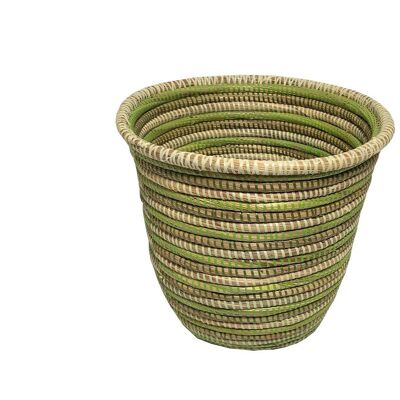Galou waste paper basket - tricolor green