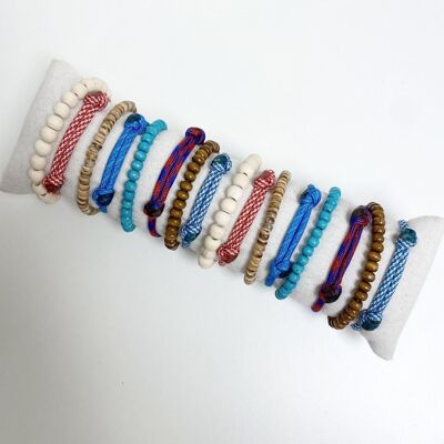 bracelets pour enfants standard unisexe bleu rouge | présentoir à bijoux pour enfants