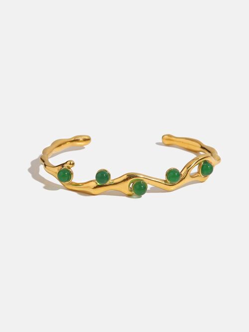Scarlet Bracelet (Green Stones) Stainless Steel
