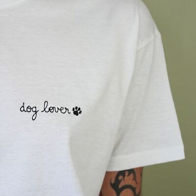Camiseta bordada amante de los perros