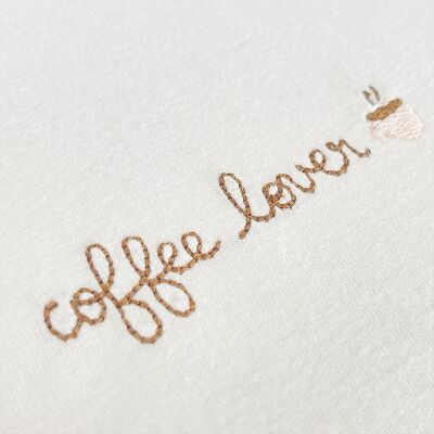 Coffee lover embroidered t-shirt