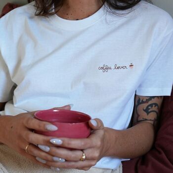 T-shirt brodé Coffee lover 3