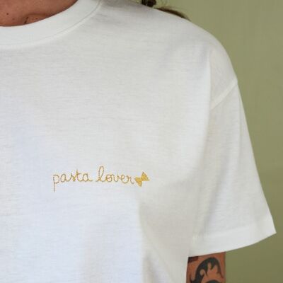 T-shirt brodé Pasta lover