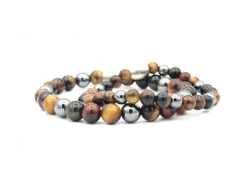 MR. & MRS. bracelet set brown