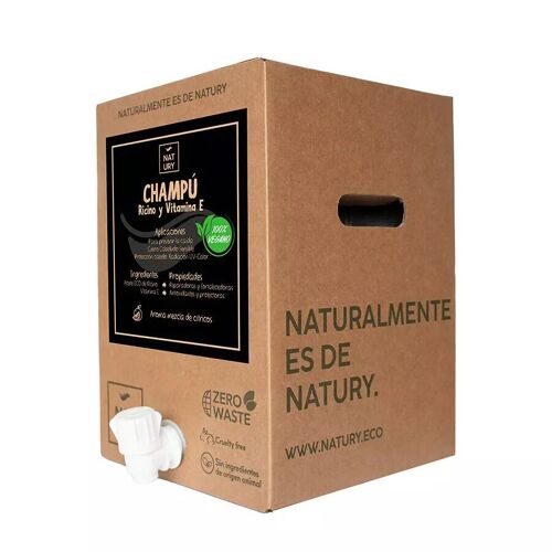 Champú Natural con Aceite de Ricino y Vitamina E 15 lt