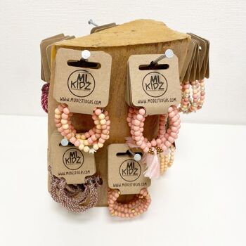Présentoir bracelets fille bois rose | Bijoux pour enfants les plus vendus 3