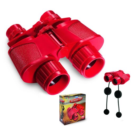 Binoculars, red "Navir Super 40", without carrying case