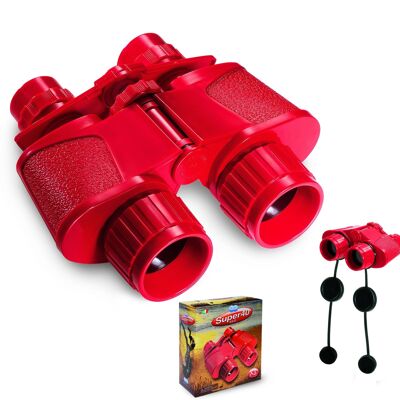 Binoculars, red "Navir Super 40", without carrying case