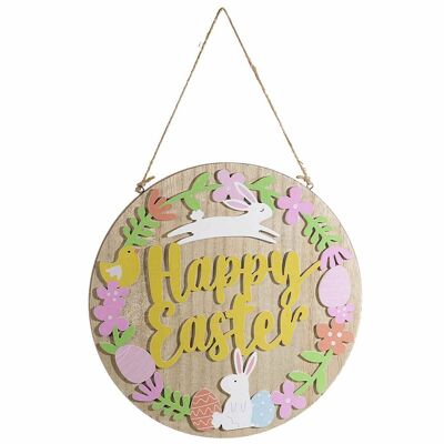 Decorazioni pasquali in legno "Happy Easter" da appendere