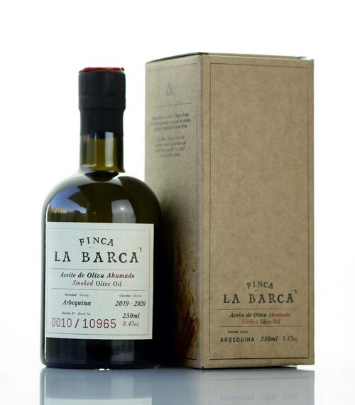 Aceite de Oliva Ahumado "FINCA LA BARCA" botella 250ml - Caja Regalo