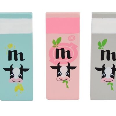 Magni | Contenitori per il latte in legno, 3 pezzi assortiti.