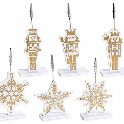 Memo clip for photos in golden wood with "Royal Christmas" decorations 14zero3