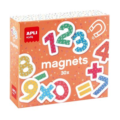 Magneti con numeri in legno