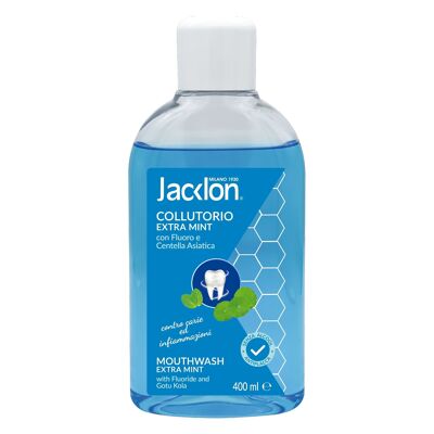 EXTRA MINT MOUTHWASH WITH FLUORIDE AND CENTELLA ASIATICA 400 ML JACKLON