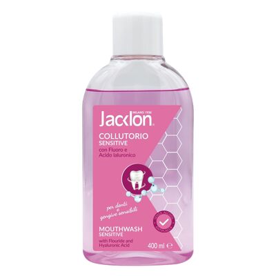 ENJUAGUE BUCAL SENSIBLES CON FLÚOR Y ÁCIDO HIALURÓNICO 400 ML JACKLON