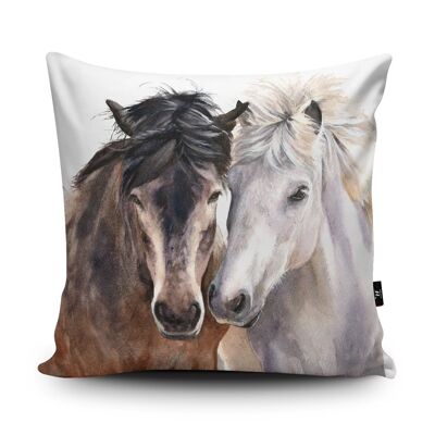 Cuscino Horse Love in pelle scamosciata vegana