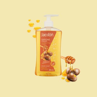 JABÓN LIQUIDO CON ACEITE DE ARGÁN Y MIEL 500 ML JACKLON