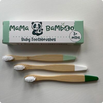 Spazzolini da denti per bambini in bambù Mama