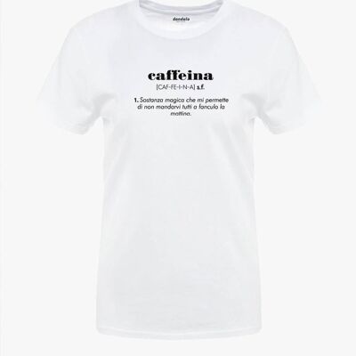 T-shirt "Caffeine"__XS / Bianco