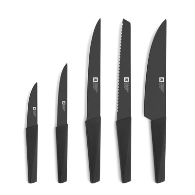 Edge Black - Block of 5 kitchen knives - Richardson Sheffield