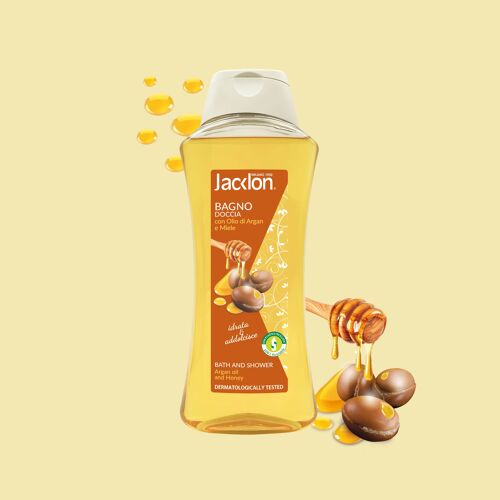 BAGNO DOCCIA CON OLIO DI ARGAN E MIELE 750 ML JACKLON