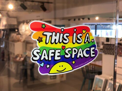 LGBTQ 'This Is A Safe Space' Vinyl Window Cling