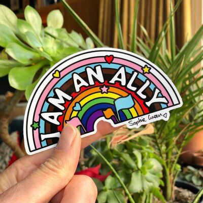 I Am An Ally BIG vinyl sticker