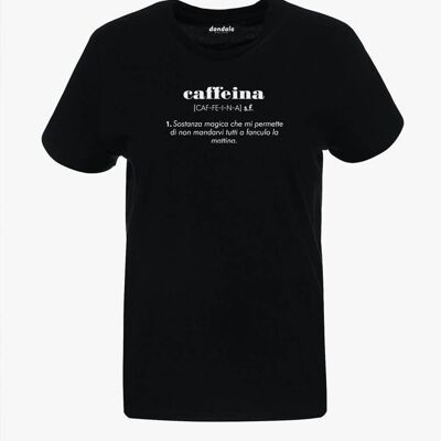 T-shirt "Caffeine"__L / Nero