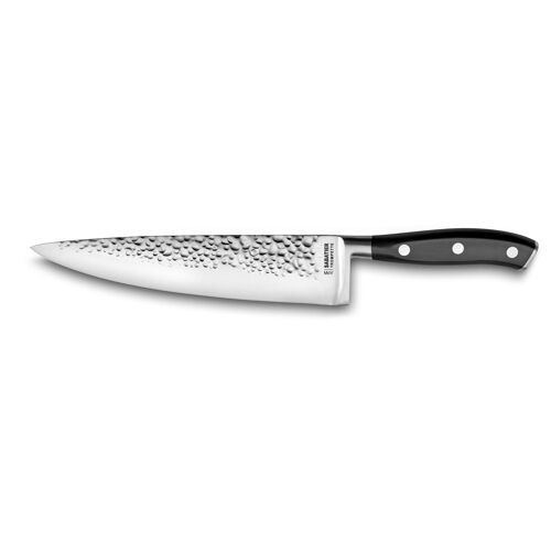 Carbon - Couteau de chef 20 cm martelé avec protection de lame - Sabatier Trompette