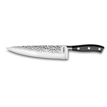 Carbon - Couteau de chef 20 cm martelé avec protection de lame - Sabatier Trompette 1