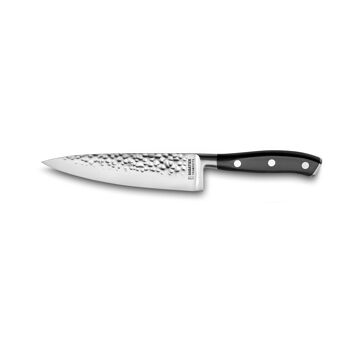 Carbon - Couteau de chef 16 cm martelé avec protection de lame - Sabatier Trompette 1