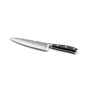 Carbon - Couteau de chef 16 cm martelé avec protection de lame - Sabatier Trompette 2