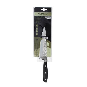 Carbon - Couteau de chef 16 cm martelé avec protection de lame - Sabatier Trompette 4