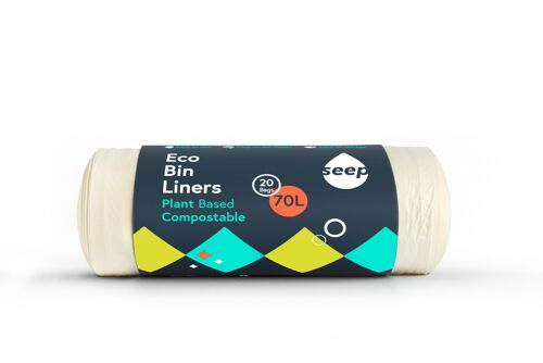 Seep Eco Compostable Bin Liner - (70L, 20 bags) / SEEP115