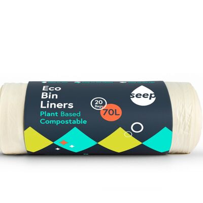 Seep Eco Compostable Bin Liner - (70L, 20 bags) / SEEP115