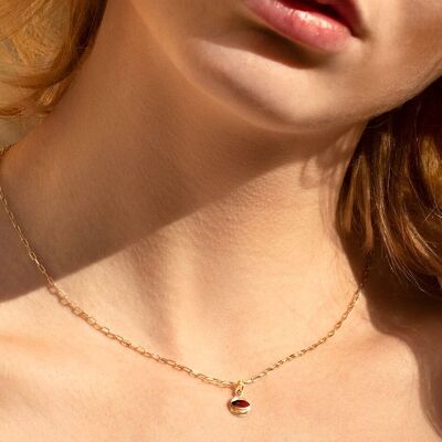 Collier en pierre naturelle de grenat rouge - Karma ( Best Seller)