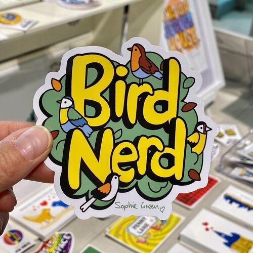 Bird Nerd Birdwatching Vinyl Sticker