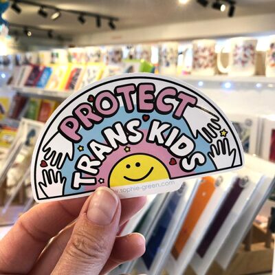 Proteger la pegatina de vinilo GRANDE de Trans Kids
