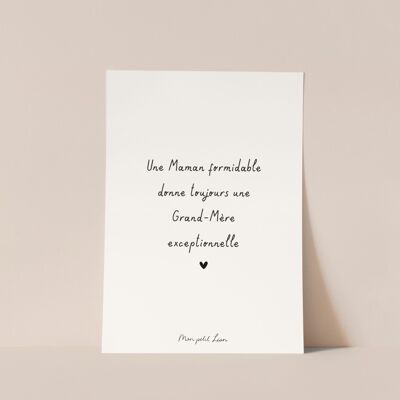 A6 card quote A wonderful mother