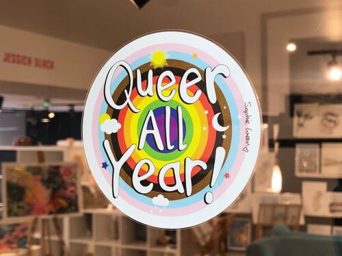 Queer All Year BIG Vinyl Window Sticker