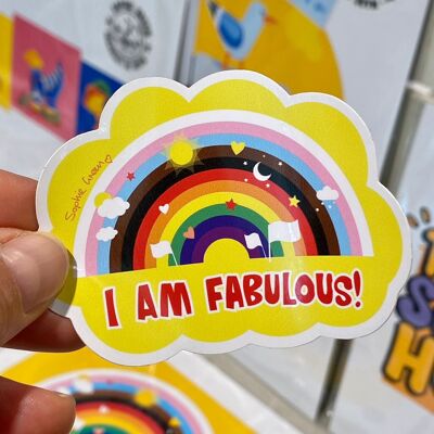 I Am Fabulous! Big Bright Vinyl Sticker